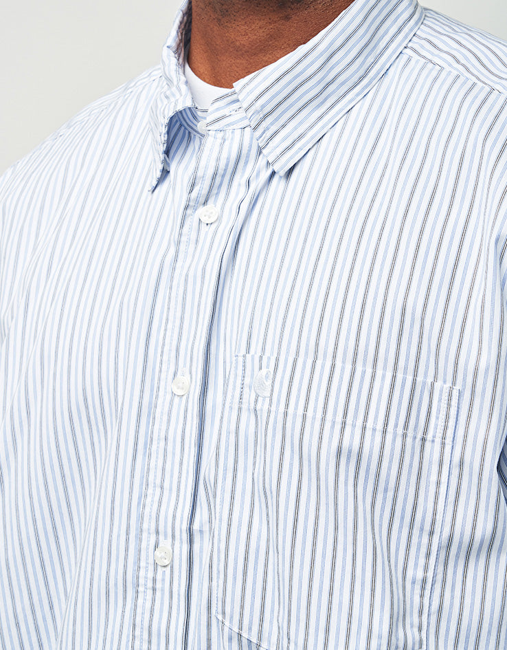 Carhartt WIP S/S Keene Shirt - Keene Stripe/White