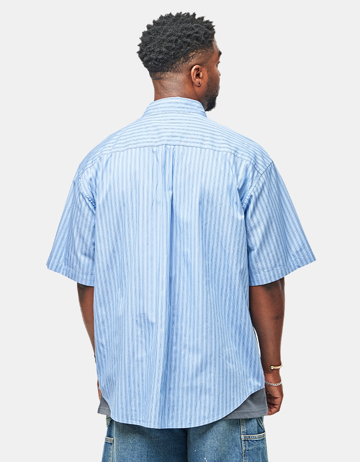 Carhartt WIP S/S Keene Shirt - Keene Stripe/Curacao