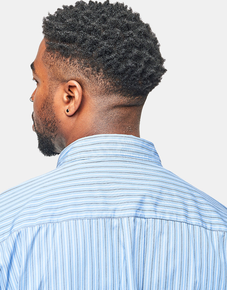 Carhartt WIP S/S Keene Shirt - Keene Stripe/Curacao
