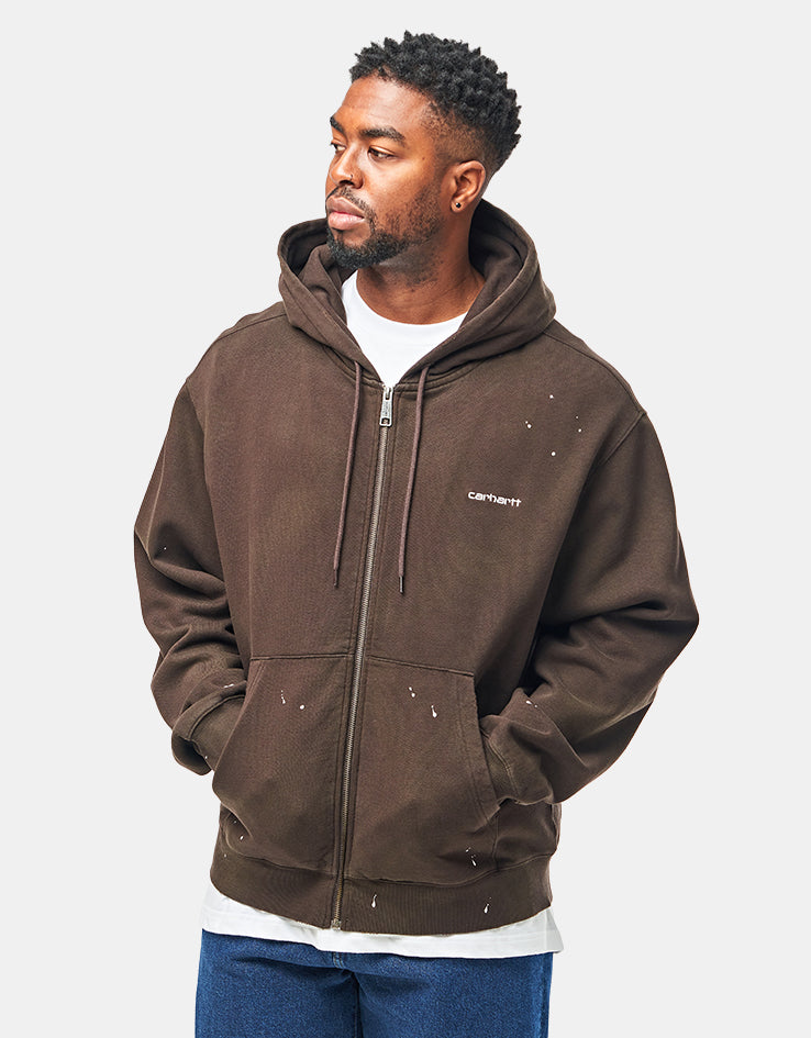 Carhartt WIP Hooded Painter Jacket - Tobacco (Destroy Wash/Splatter)