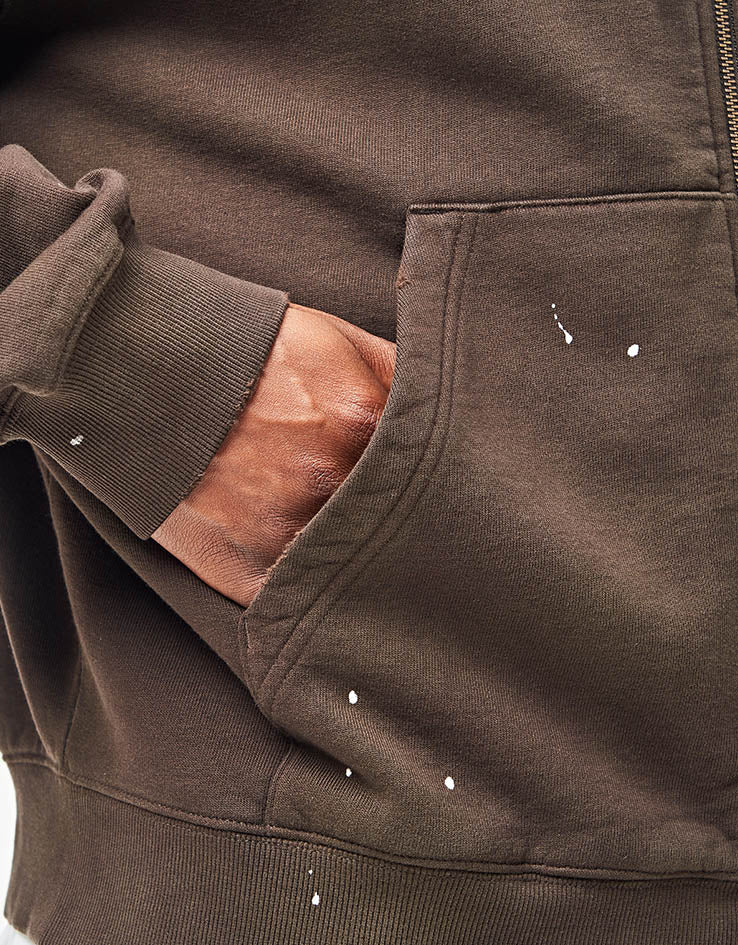 Carhartt WIP Hooded Painter Jacket - Tobacco (Destroy Wash/Splatter)