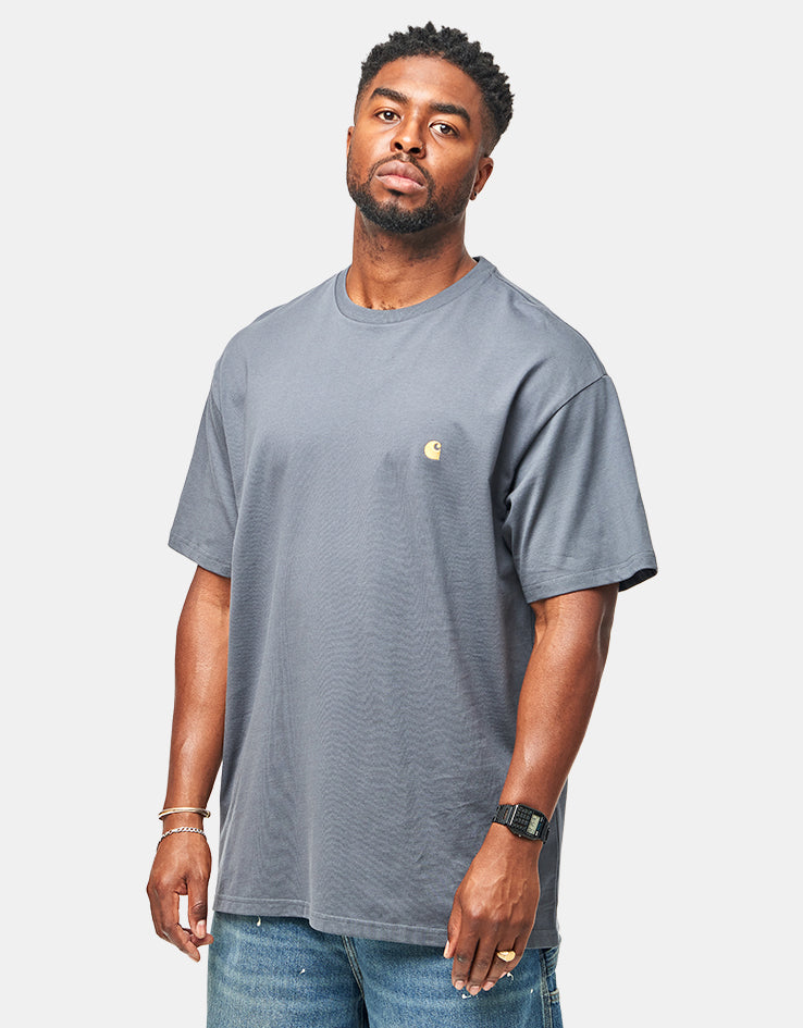Carhartt WIP S/S Chase T-Shirt - Styx/Gold