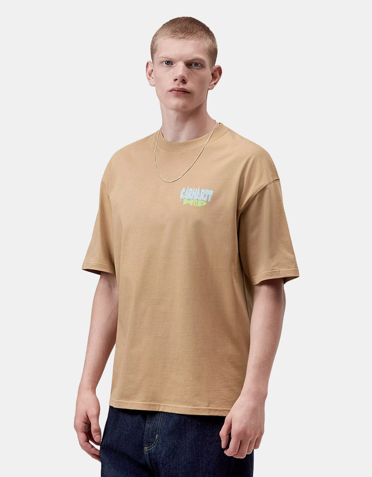 Carhartt WIP S/S Luggage Label T-Shirt - Dusty H Brown