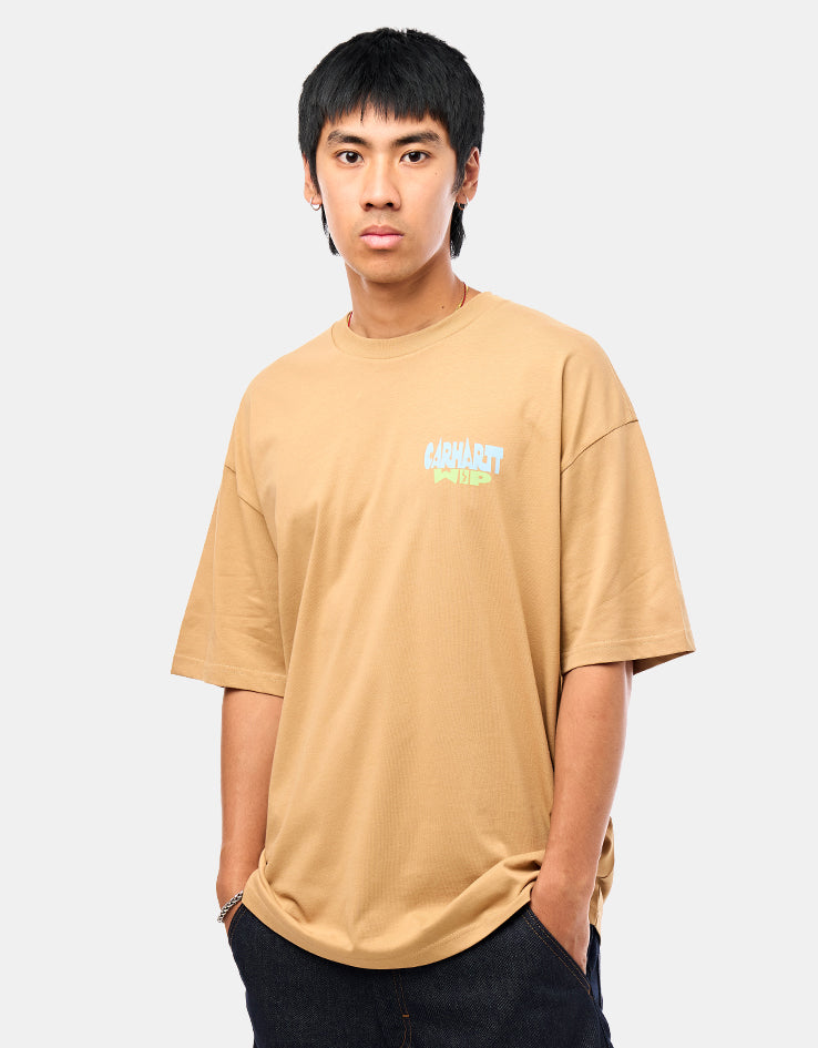 Carhartt WIP S/S Luggage Label T-Shirt - Dusty H Brown