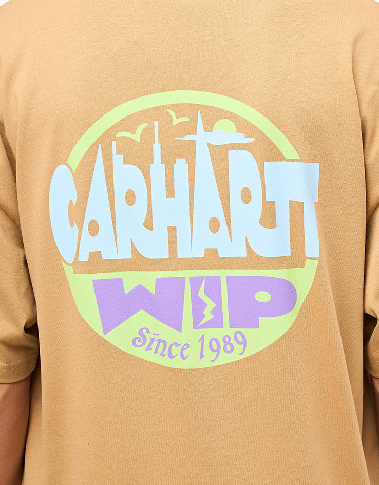 Carhartt WIP S/S Luggage Label T-Shirt - Dusty H Brown