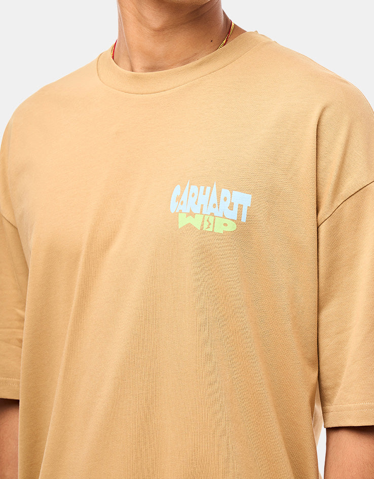 Carhartt WIP S/S Luggage Label T-Shirt - Dusty H Brown
