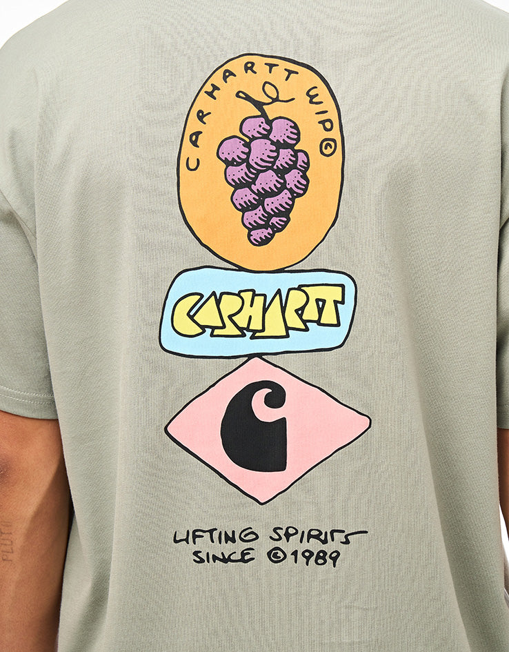 Carhartt WIP S/S Stacked Grapes T-Shirt - Shady Green