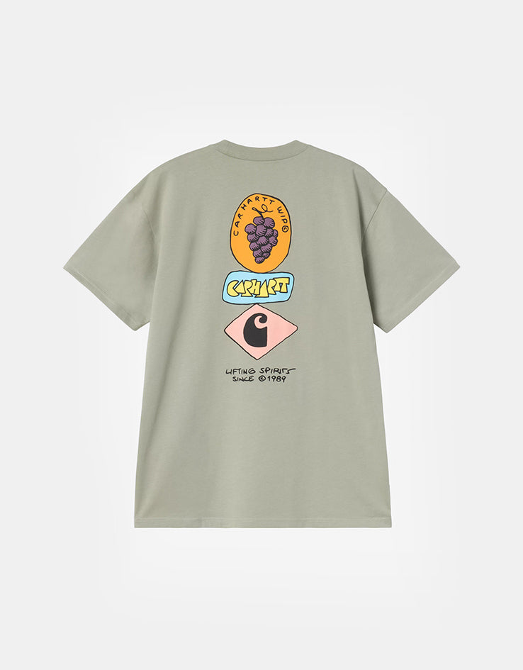 Carhartt WIP S/S Stacked Grapes T-Shirt - Shady Green