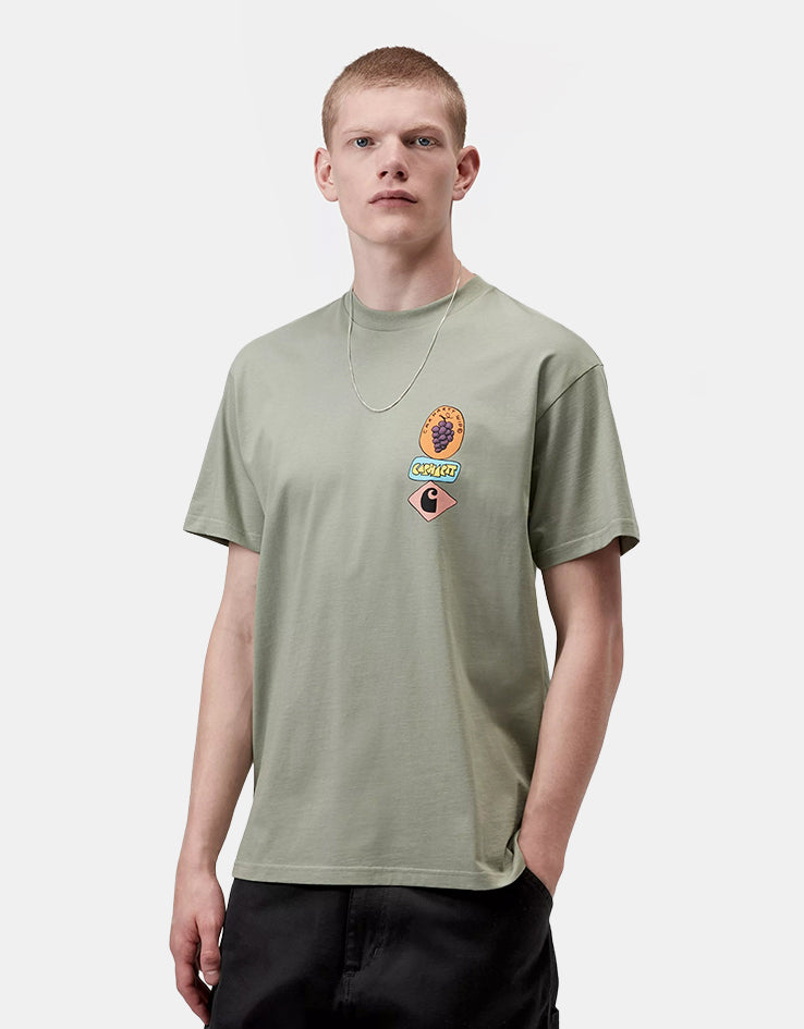 Carhartt WIP S/S Stacked Grapes T-Shirt - Shady Green