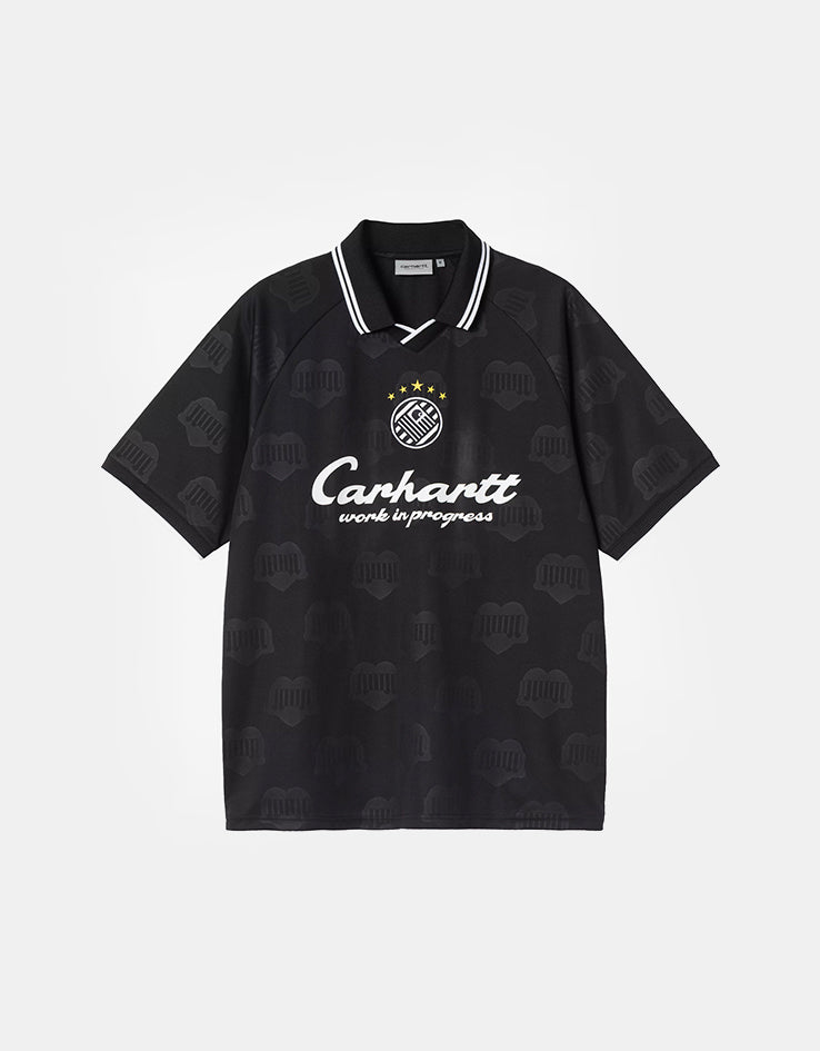Carhartt WIP S/S Terrace Football T-Shirt - Heart Train Jacquard/Black