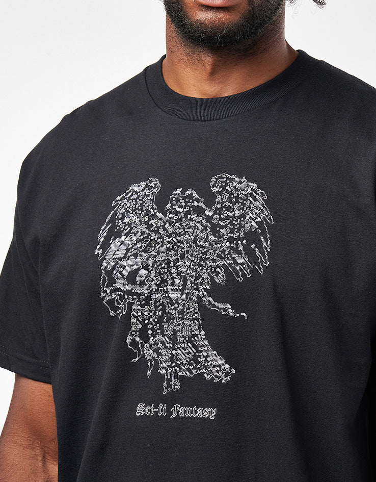 Sci-Fi Fantasy Angel T-Shirt - Black