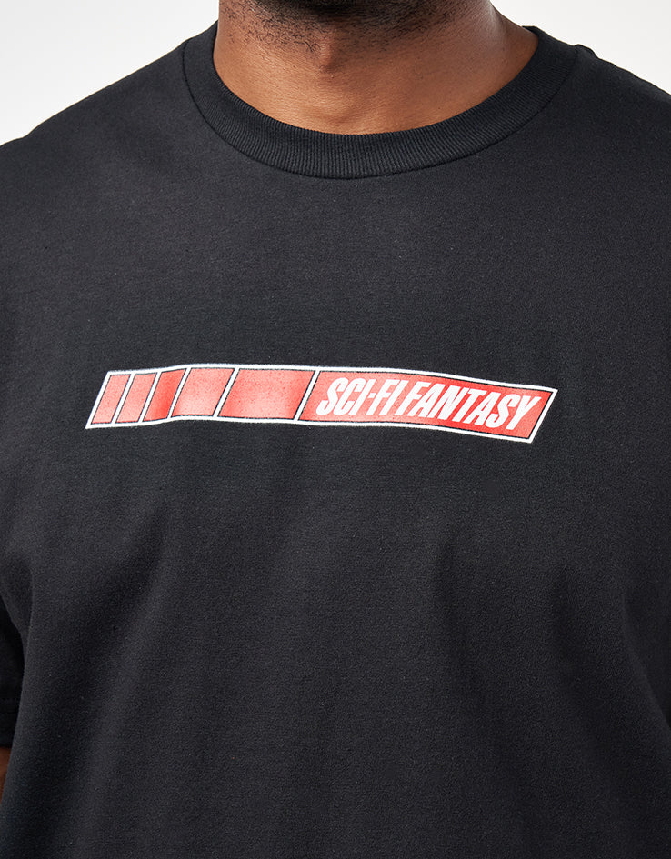 Sci-Fi Fantasy Quick Stripe T-Shirt - Black