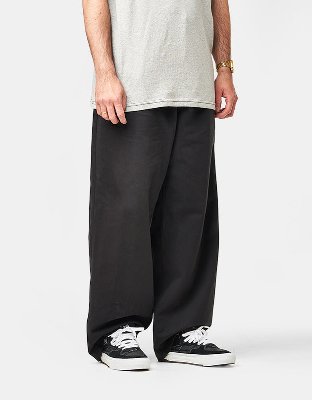 Volcom Chillow Pleat Elasticated Waist Pant - Antique Black