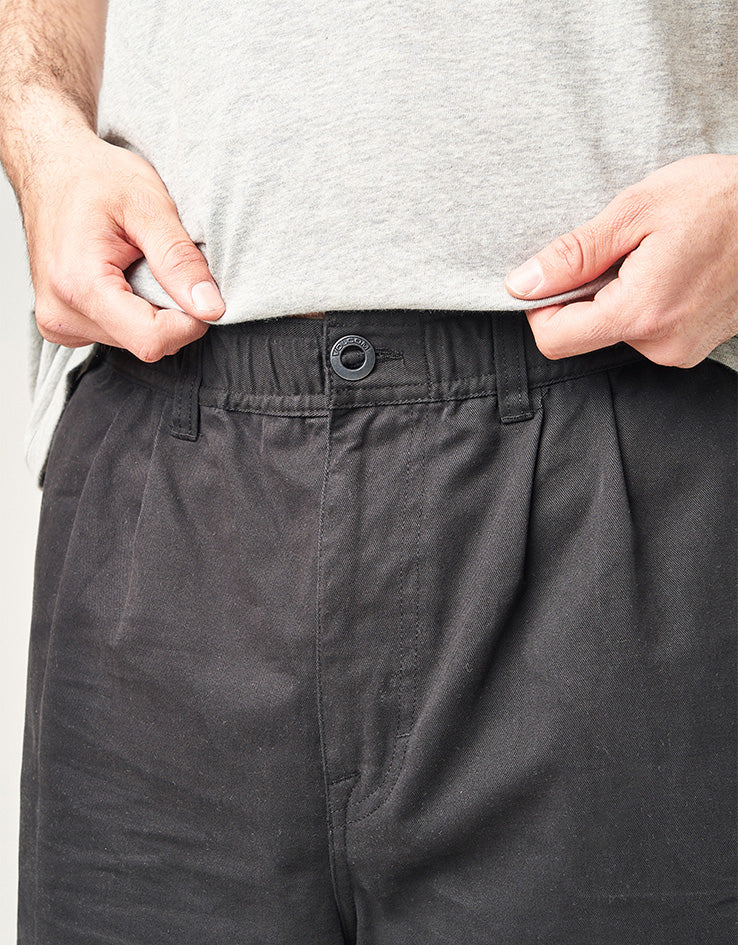 Volcom Chillow Pleat Elasticated Waist Pant - Antique Black