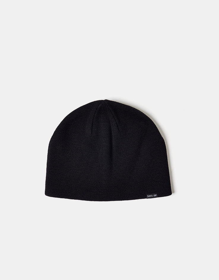 Route One Cuffless Beanie - Black