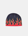 Route One Fuego Cuffless Beanie - Navy/Flaming Red/Blazing Yellow