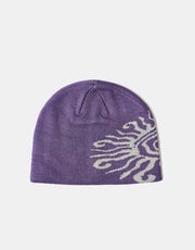 Route One Sun Dial Cuffless Beanie - Mystical Purple/Cinder