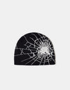 Route One Shattered Cuffless Beanie - Black/Angora