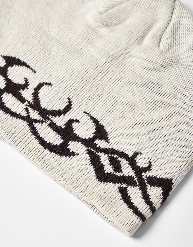 Route One Tribal Cuffless Beanie - Angora/Espresso
