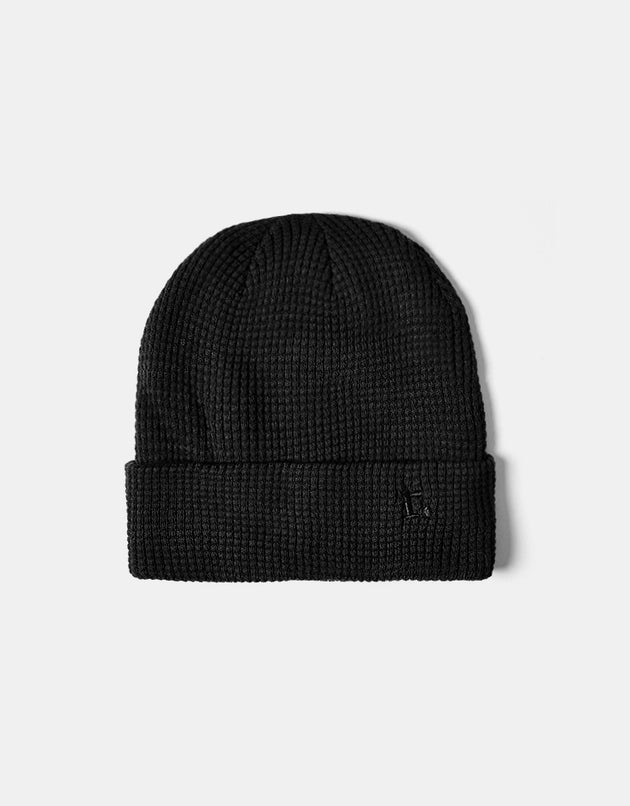 Route One Waffle Fisherman Beanie - Black