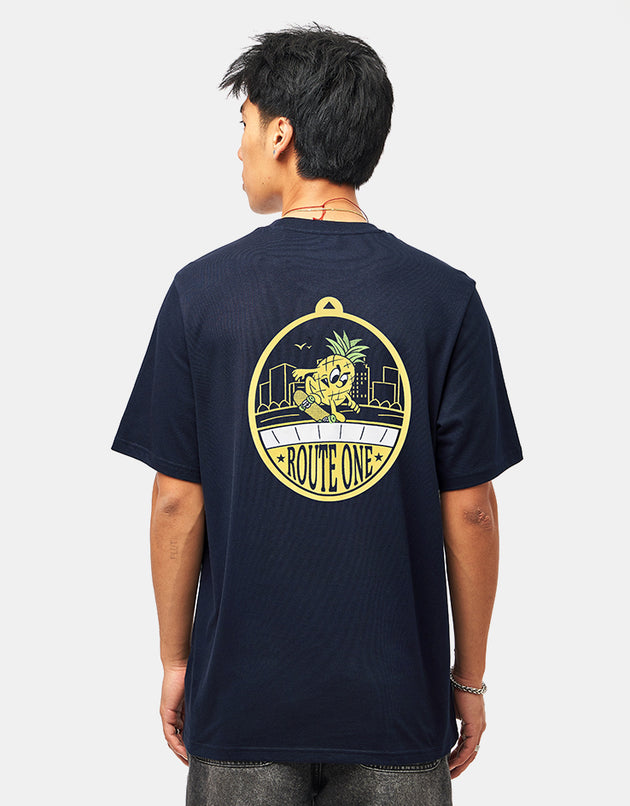 Route One Fruit One Organic T-Shirt - French Navy