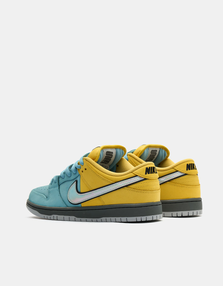Nike SB Dunk Low Pro Skate Shoes - Lightning/Wolf Grey-Denim Turq
