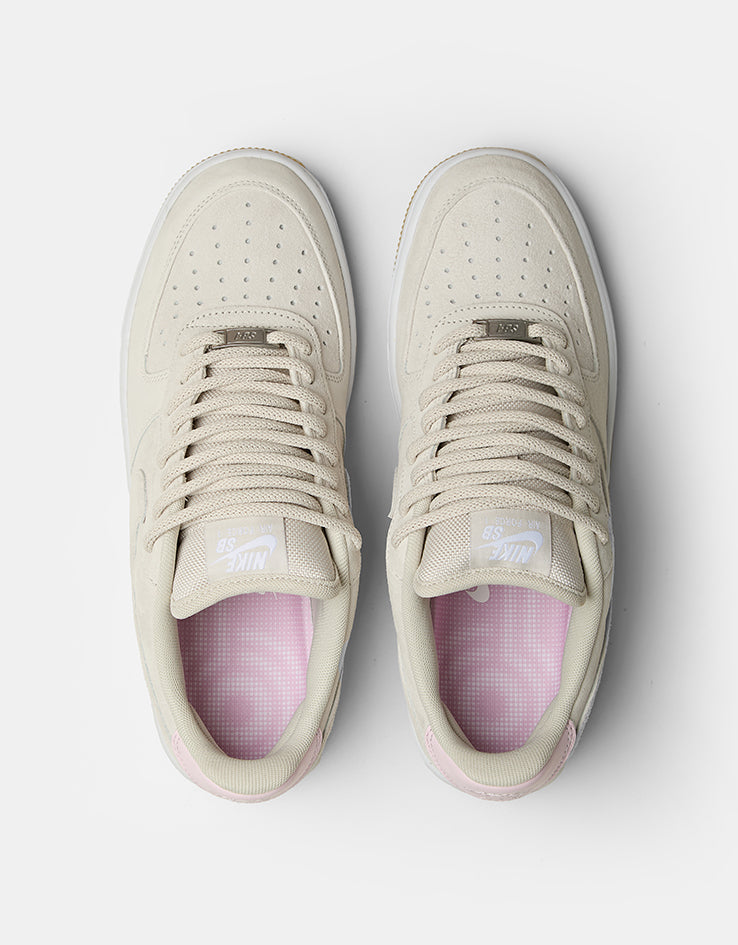 Nike SB Air Force 1 Skate Shoes - Lt Orewood Brn/Lt Orewood Brn-White