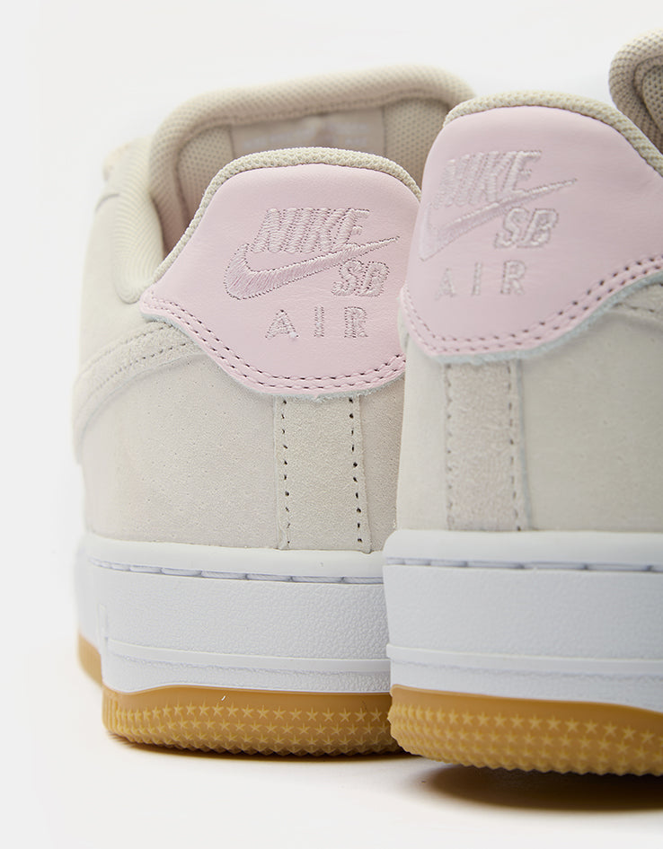 Nike SB Air Force 1 Skate Shoes - Lt Orewood Brn/Lt Orewood Brn-White