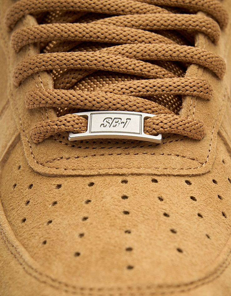 Nike SB Air Force 1 Skate Shoes - Flax/Flax-Black-Gum Light Brown