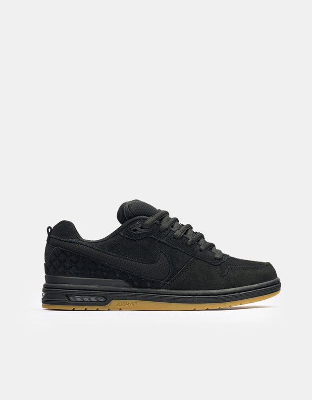 Nike SB Paul Rodriguez Zoom Air Low Skate Shoes - Black/Black-Black-Gum Light Brown