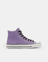 Converse CTAS Pro Suede Hi Skate Shoes - Lilac Soda/Black/White