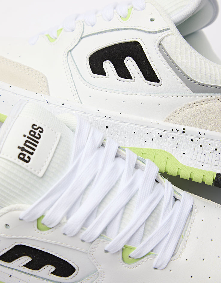 etnies Loot Skate Shoes - White/Black/Green