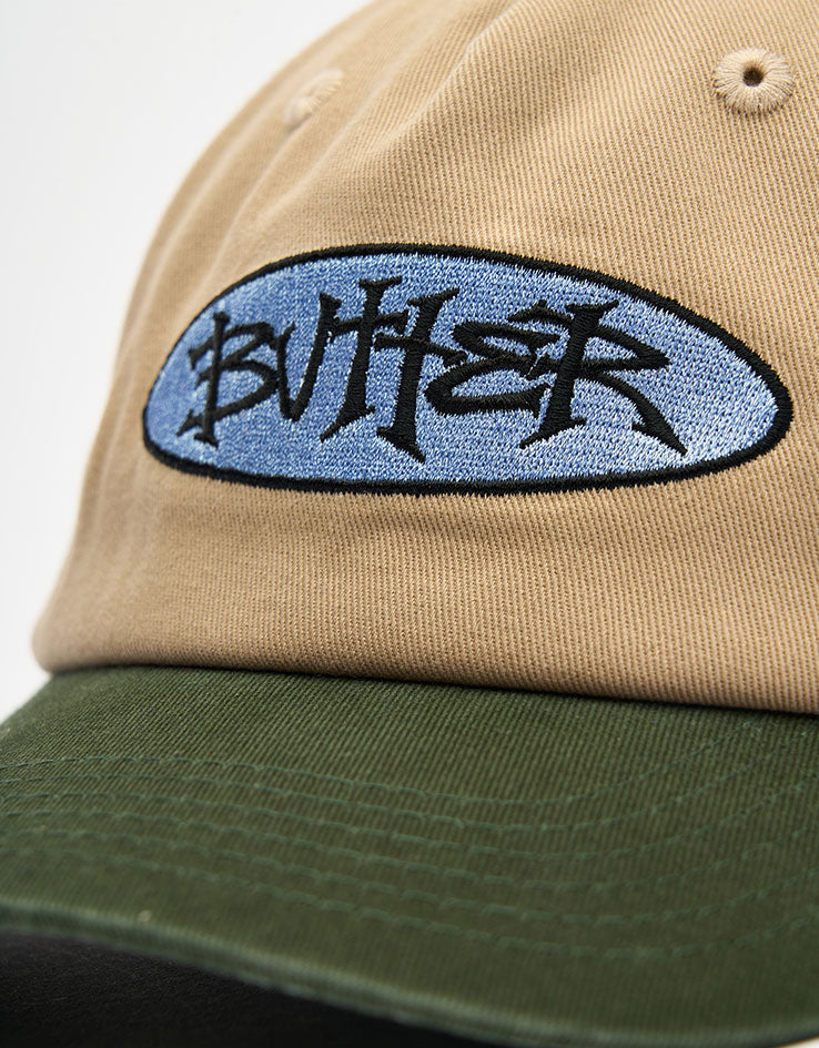 Butter Goods Tide 5 Panel Cap - Washed Tan/Seaweed