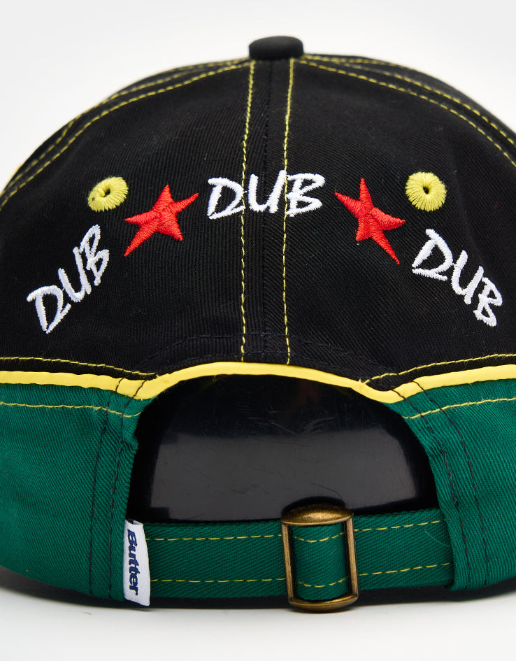 Butter Goods Dub 6 Panel Cap - Black/Green