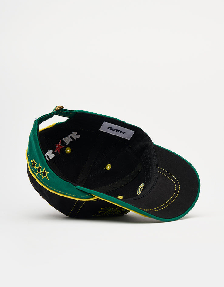 Butter Goods Dub 6 Panel Cap - Black/Green