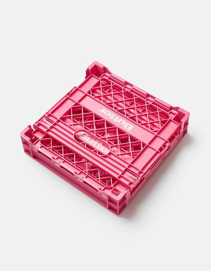 Butter Goods Collapsible Record Crate - Pink