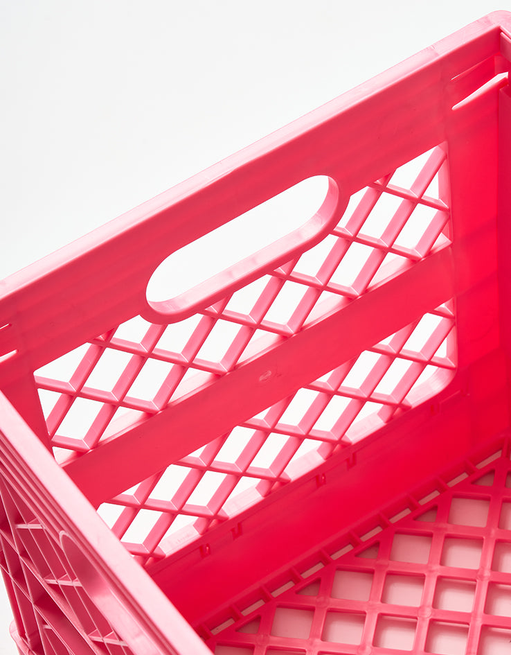 Butter Goods Collapsible Record Crate - Pink
