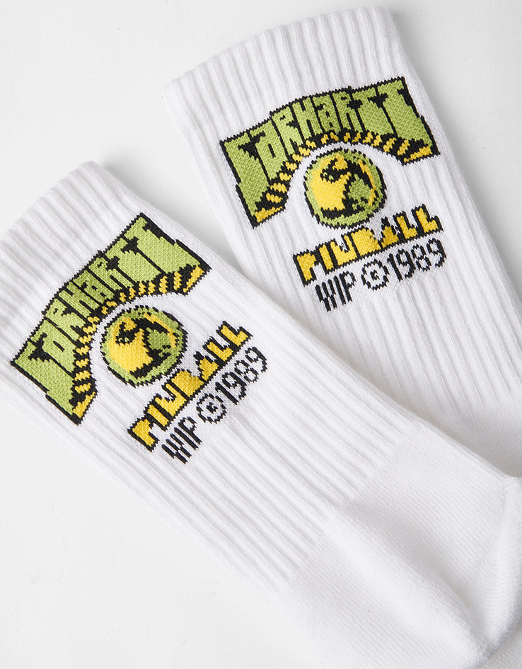 Carhartt WIP Pinball Crew Socks - White
