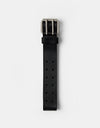 Carhartt WIP Double Script Leather Belt - Black/Silver