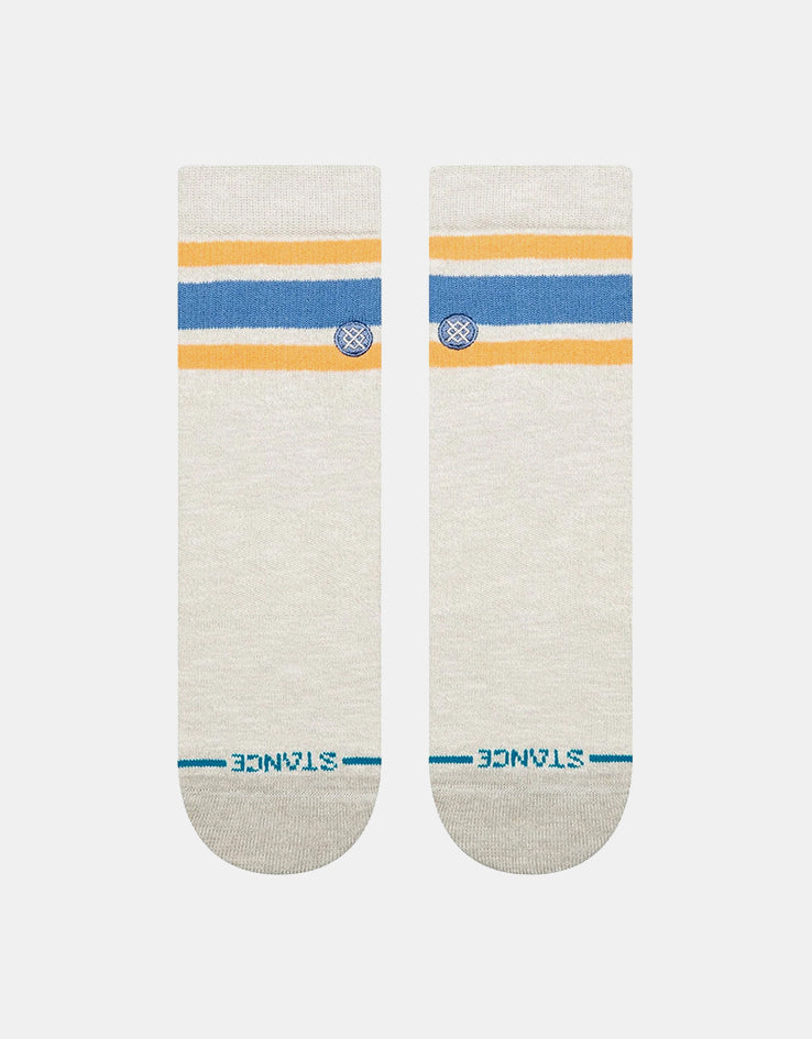 Stance Slub Boyd Quarter Crew Socks - Heather Grey