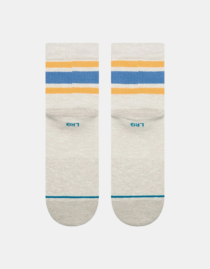 Stance Slub Boyd Quarter Crew Socks - Heather Grey