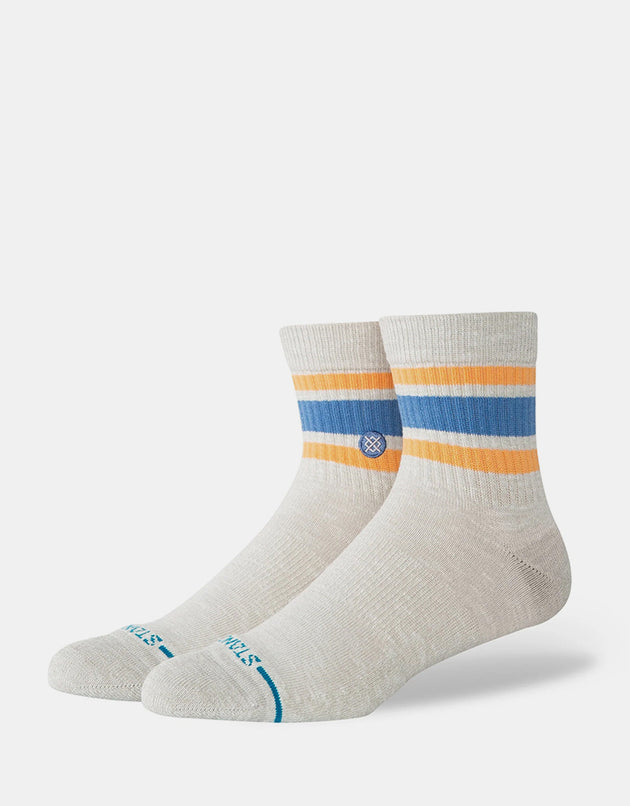 Stance Slub Boyd Quarter Crew Socks - Heather Grey