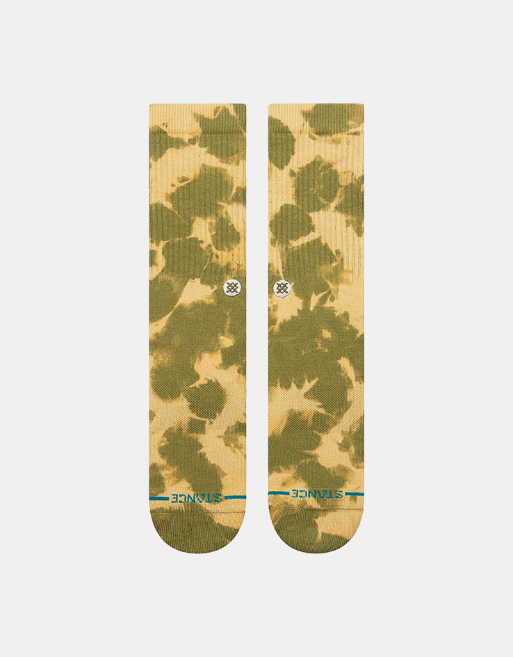 Stance Spotty Dye Crew Socks - Olive