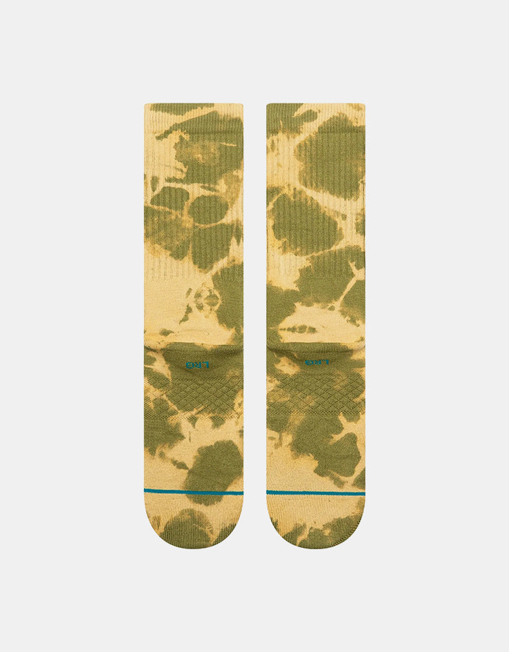 Stance Spotty Dye Crew Socks - Olive