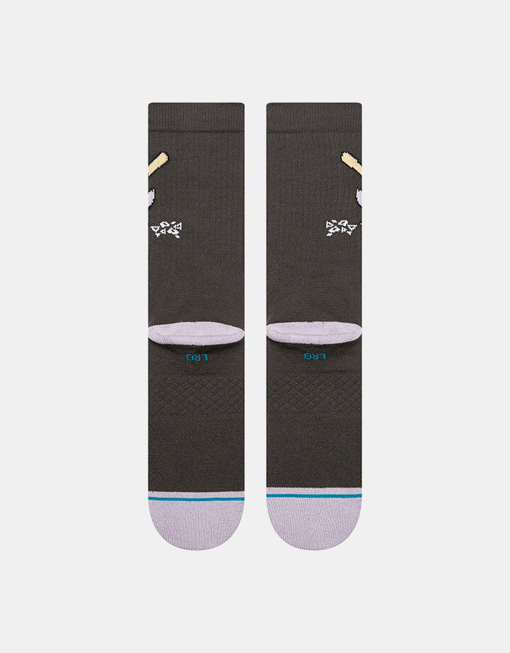 Stance Lights Out Crew Socks - Charcoal