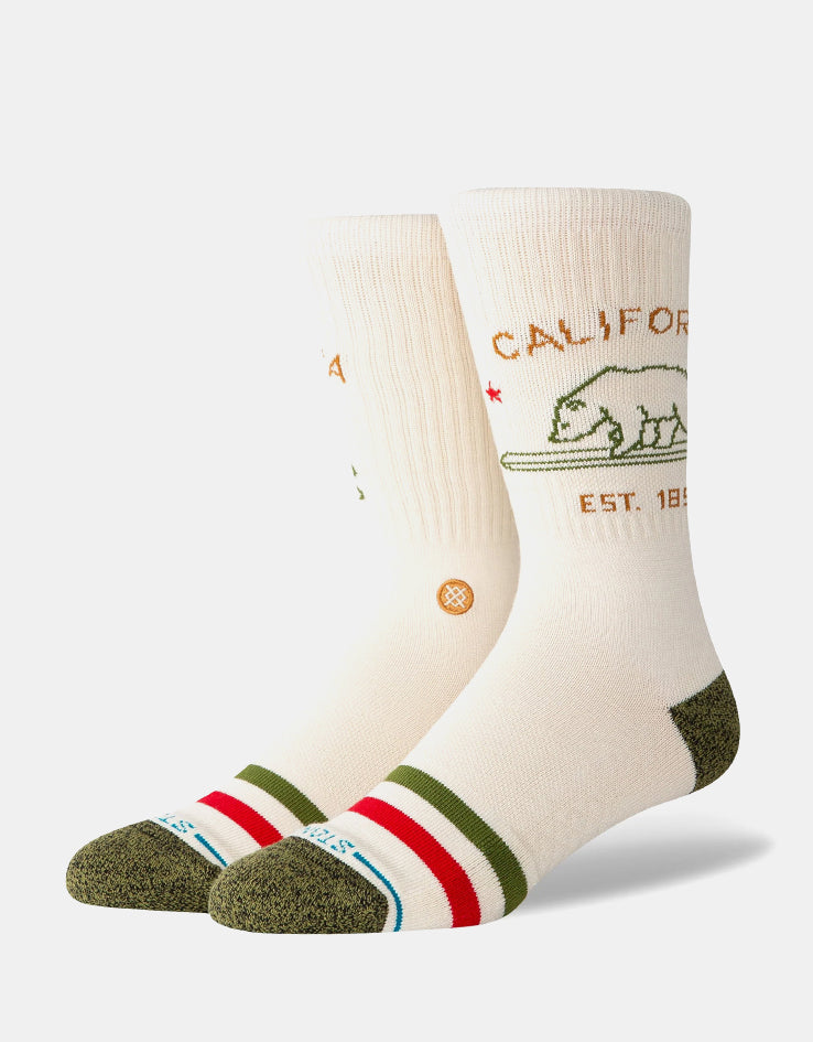 Stance California Republic 2 Crew Socks - Off White