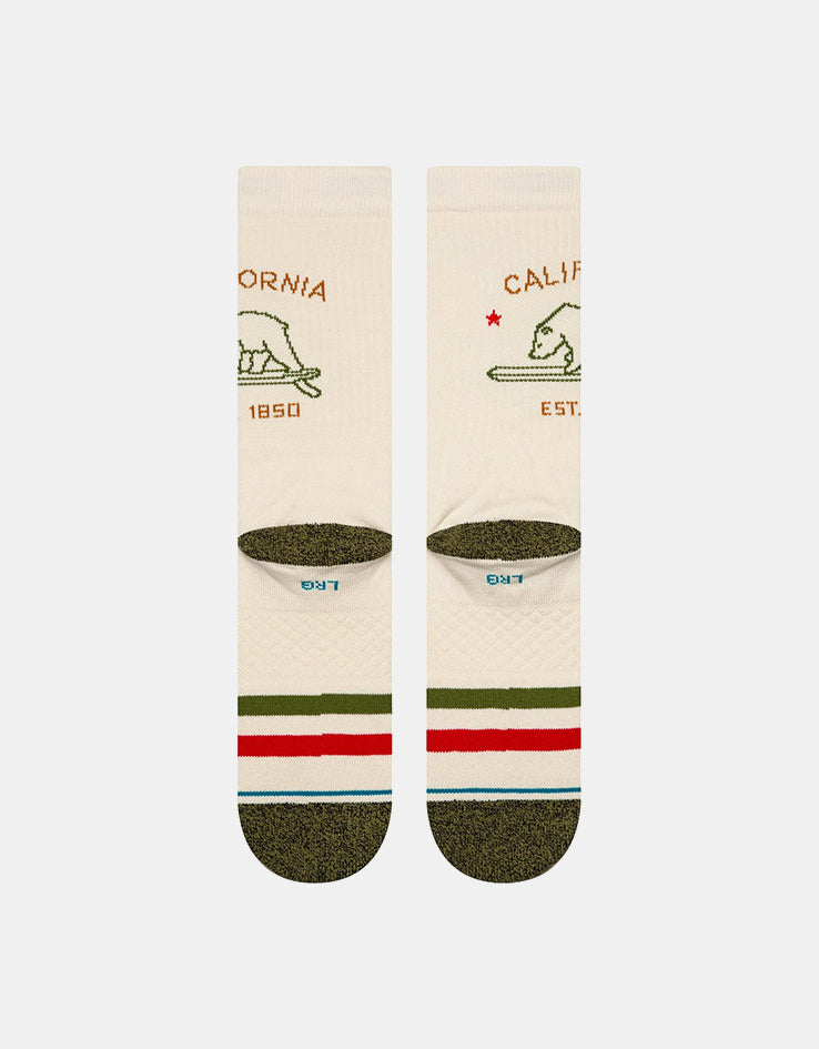 Stance California Republic 2 Crew Socks - Off White