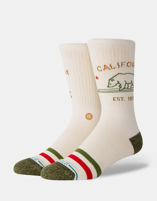 Stance California Republic 2 Crew Socks - Off White
