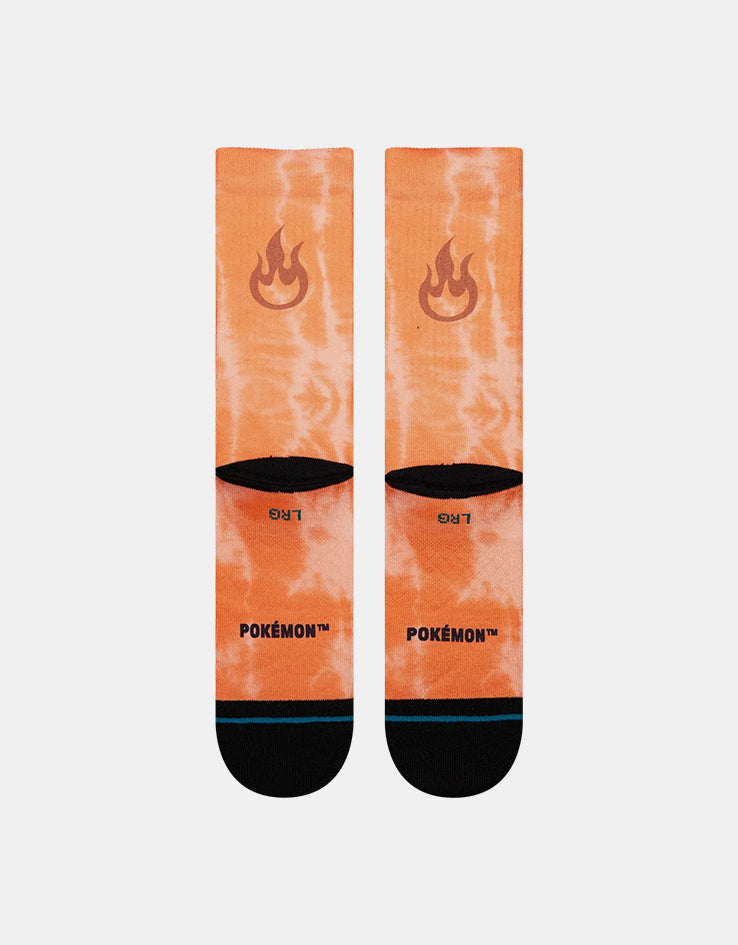 Stance x Pokémon Charizard Crew Socks - Orange