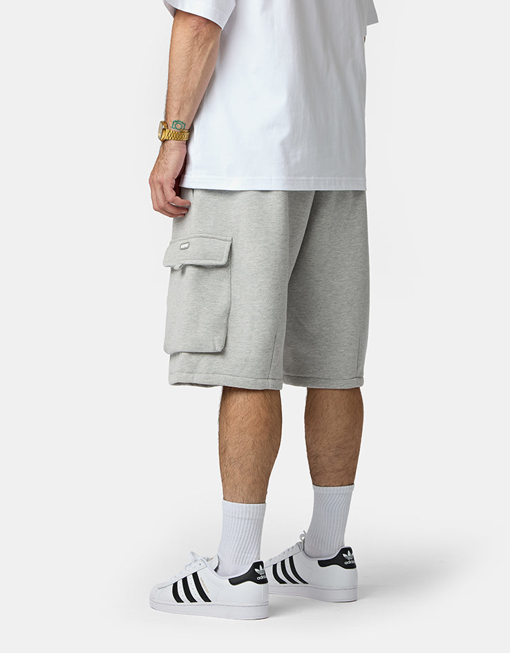 ICHPIG Fleece Cargo Shorts - Grey Marle